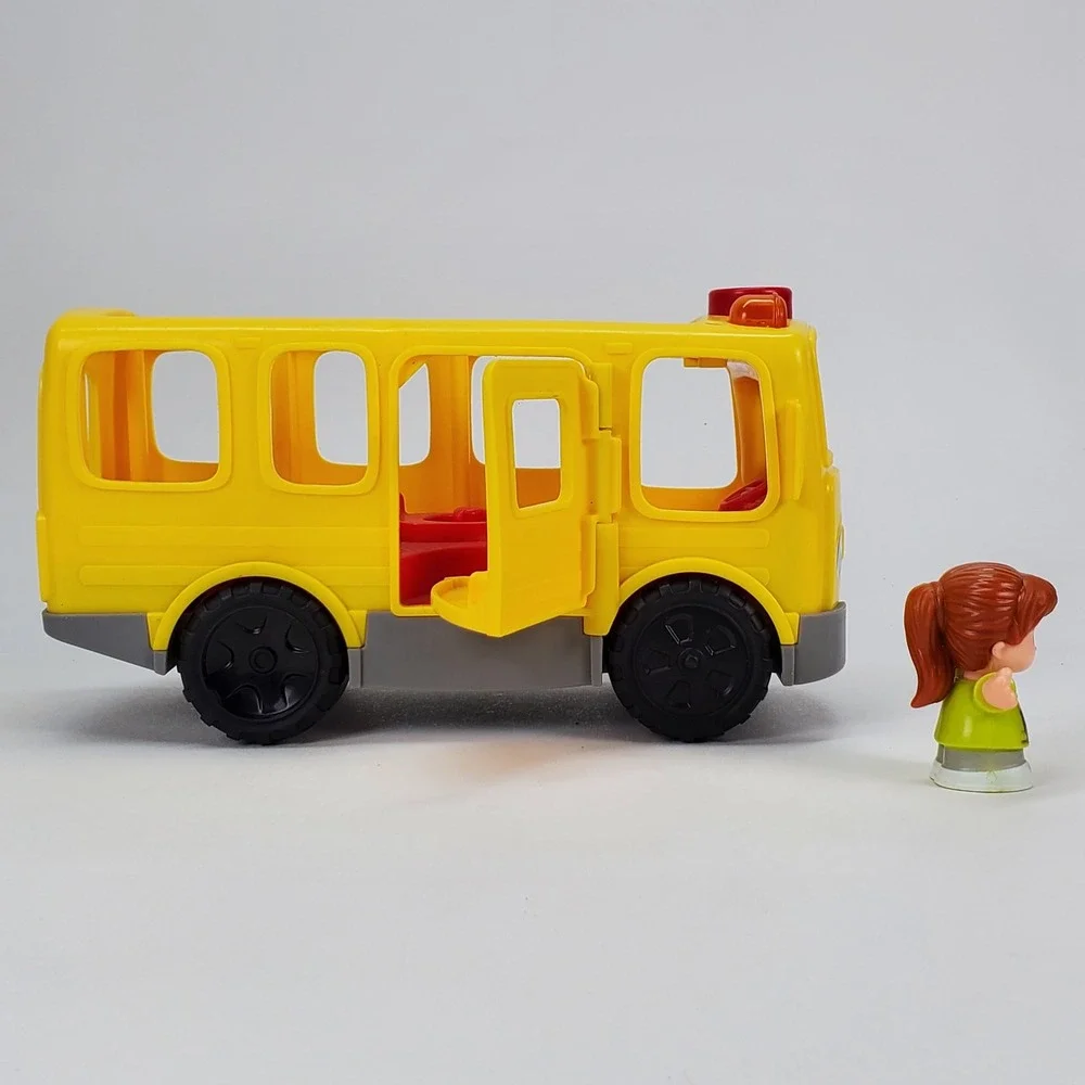 Fisher-Price Little People Sit with Me School Bus Yellow Musical Toy with Figure